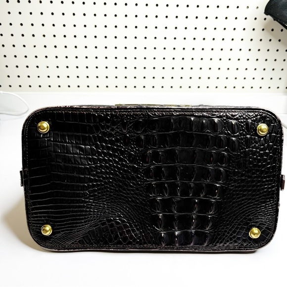 Brahmin | Vivian Sable Pennfield Ombré Pearlescent Leather Satchel Handbag - Picture 4 of 9